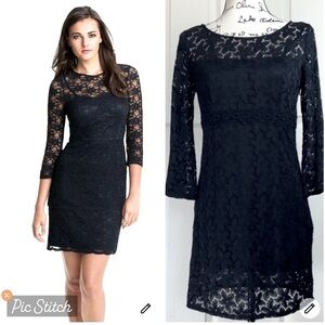 Laundry by Shelli Segal Black Floral Lace Dress – Timeless Elegance